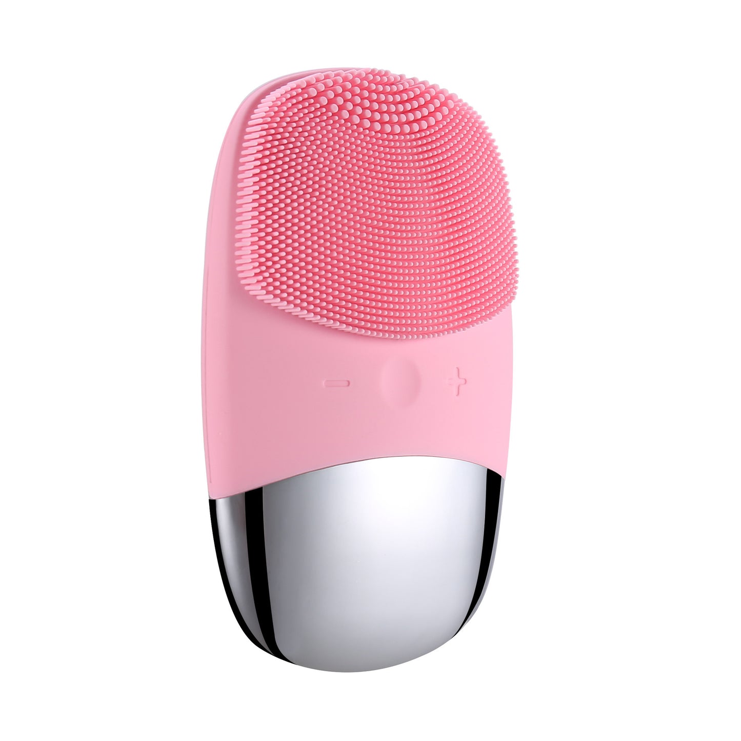 Mini brosse nettoyante visage en silicone électrique rose avec surface douce pour nettoyage facial